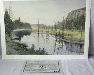 Jon Crane Print Crystal Reflections with COA