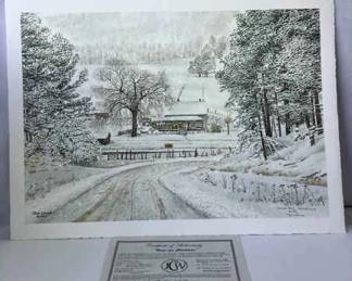 Jon Crane Print Home For Christmas with COA