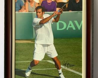 010 Tennis Player Pete Sampras on Canvas Signed by Him with COA