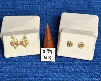 007 Black Hills Gold Earrings One Black Hills Gold Ring