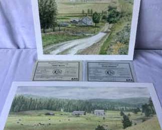 Jon Crane Prints Summer Meadows Country Contentment each with COA