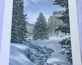 Jon Crane Print Americas Holiday Tree with COA