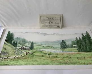 008 Jon Crane Print Unto The Hills Numbered Signed with COA