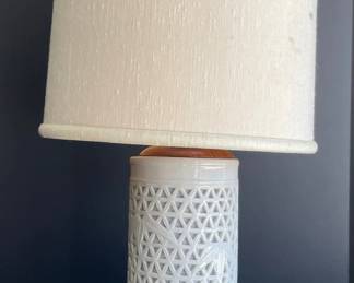 Vintage White Porcelain Lamp