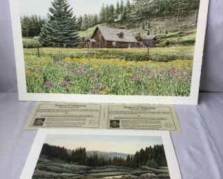 Jon Crane Prints Evening at Black Fox The Flowers Endure each with COA