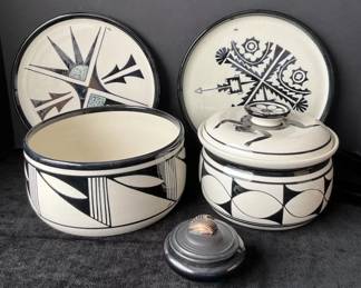 Black White Earthenware Pottery