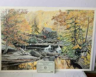 Jon Crane Print Reflections of Fall with COA