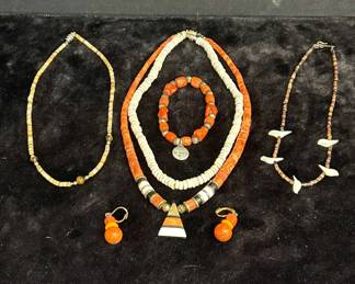 Coral Shell Heishi Beads