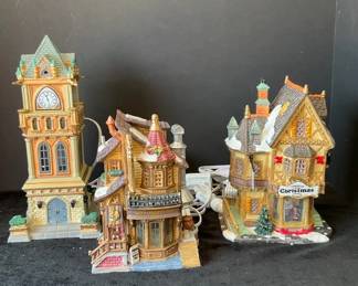 Lemax Porcelain Lighted Christmas Village Pieces