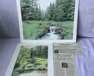Jon Crane Prints Fishing With Earl Black Hills Brookies each with COA