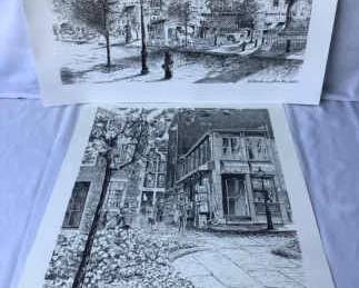 Signed Printslucien Gobeil with M. Thibault