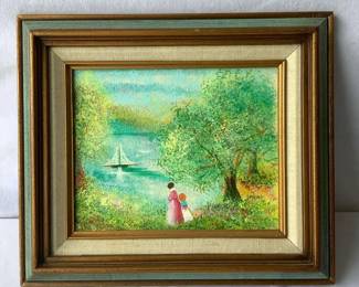 Lakeside Original Oil Painting by Davida
