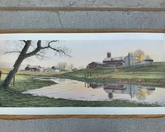 Jon Crane Print No Sunday Fishing with COA