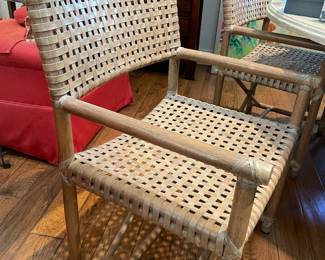 Set of 6 McGuire arm chairs