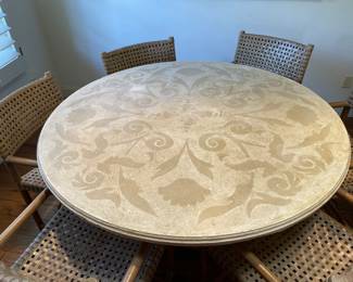 Custom painted Dining table