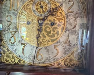 **Grandfather Clock - Circa 1890**
**Harris & Shaffer Co., Washington, D.C.**
**Manufactured by Walter Durfee**
**Production Period: 1887-1896**
**Dimensions:** 101" H x 25.5” W x 17" D
**Monogamy Case with Beveled Glass**
Movement 2 weight, cable driven
Hour strike with pendulum regulator.
Harris & Shaffer Company were silversmiths located in Washington, D.C.