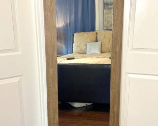 Wood frame mirror