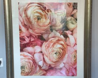 Framed floral art 44x57” Ethan Allen