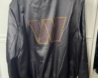 Fanatics Washington Commanders rhinestone bomber jacket