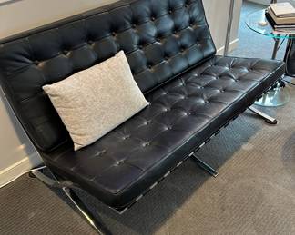 Interior Icons tufted leather loveseat