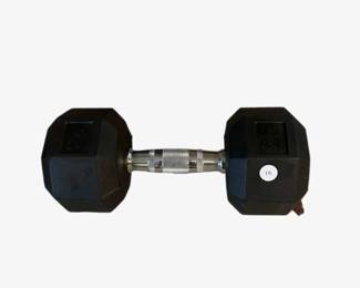 Rubber Hex Dumb Bell 25lbs