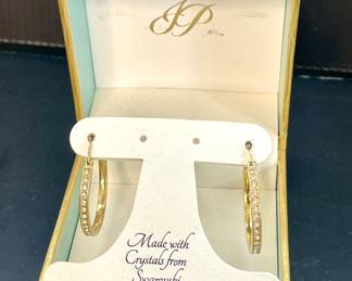 Swarovski Crystal hoop earrings