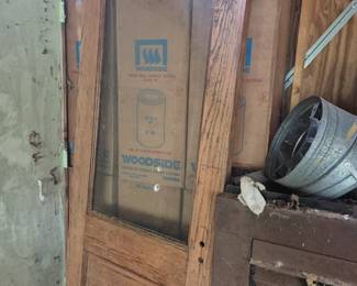 Chimney sections (antique door in front)