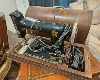 Antique portable sewing machine
