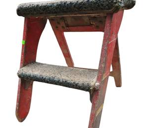 Antique Railroad Porter 2 Step Ladder Likely Pullman