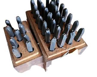 2 Set Letter Number Punches in Cases