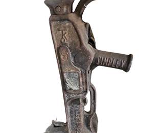 Antique Cast Iron SIMPLEX Railroad House Jack No 22 10 Ton