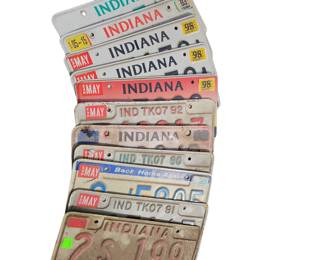 License Plate LOT: Indiana 1974 1990s Car Truck