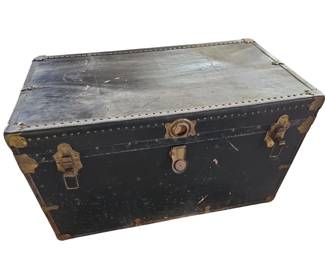 Antique Steamer Chest Corbin Black
