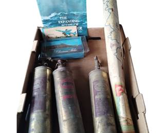 Antique Fire Extinguishers Quick Aid Brass Chemical + Maps