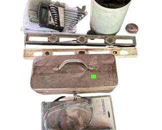 Plumbing LOT: Dremel Flex Shaft Tool Boxes Levels Brass Fittings