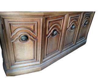Midcentury Base Cabinet Sideboard TV Bar 3 Drawers 3 Cabinets