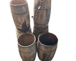 6 Nail Barrels Primitive LOT Bale + Animal Trap