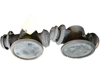2 Antique Automobile Side Carriage Lanterns Lights Flat Clear Lens