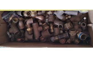 Plumbing LOT: Brass Pipe Fittings Elbows Y T Joints