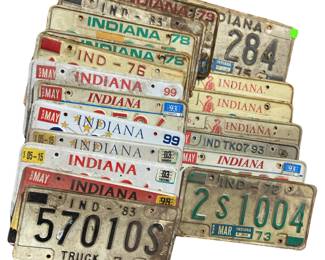 License Plate LOT: Indiana 1970s 1980s Car Truck