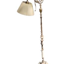 Antique Marble Base Ornate Parlor Lamp