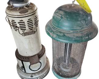Antique Enameled Kerosene Heater + Bug Zapper