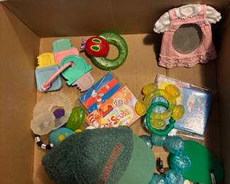 Assorted infant items.