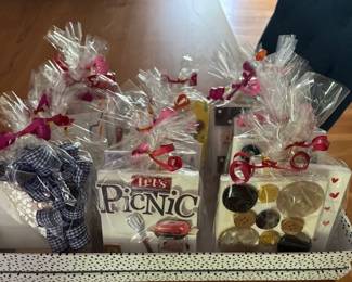 Assorted designs on mini canvas and easel. Wrapped and ready to give as gift.