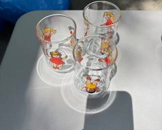Set of vintage bar glasses.