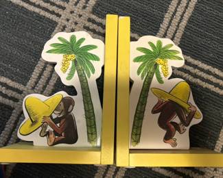 Curious George bookends.