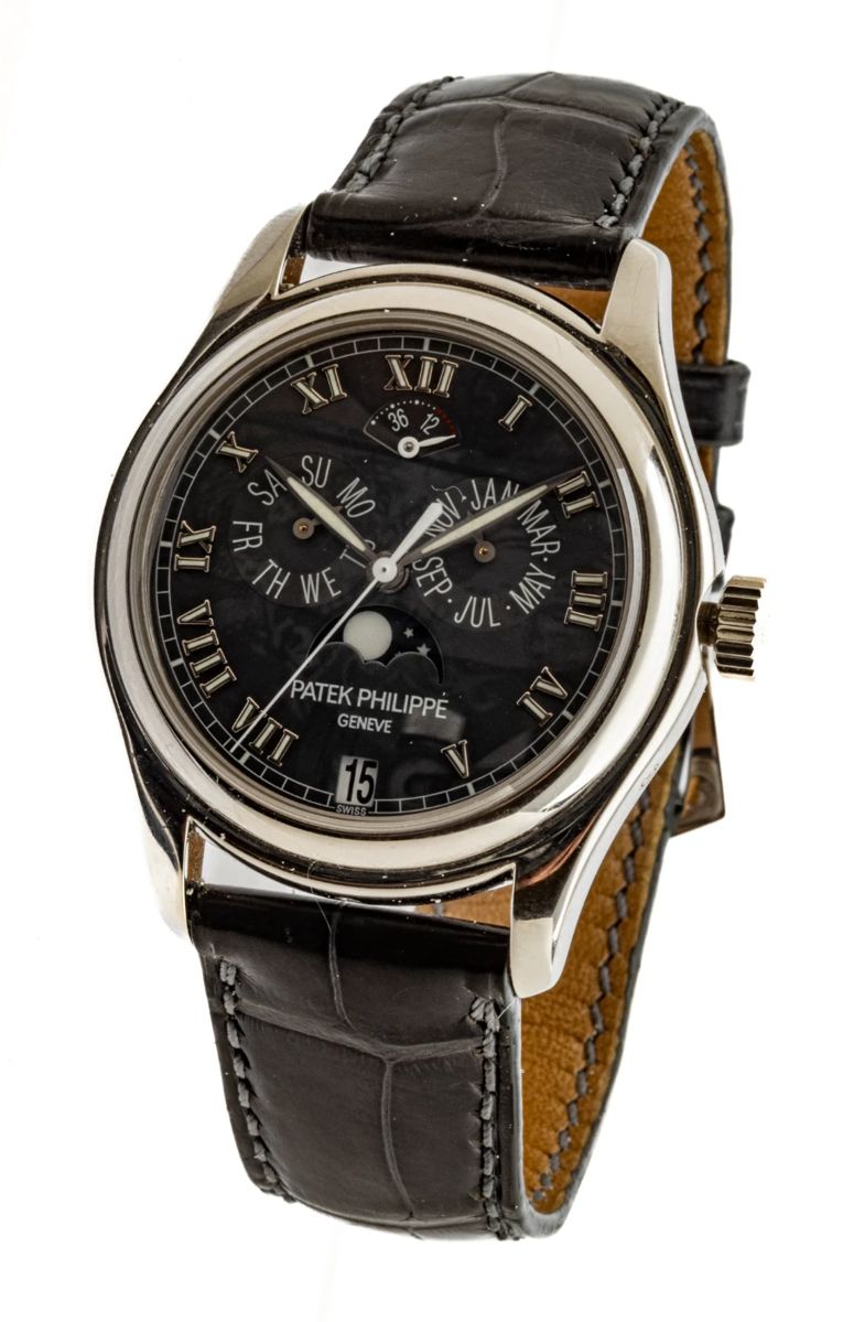 Lot 1 | Patek Philippe Platinum Annual Calendar Gentleman's Wristwatch, Ca. 2007, 'Ref: 5056P-001'