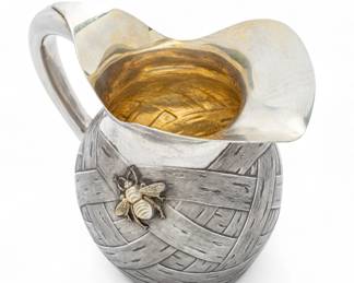 Lot 43 | Russian Silver Pitcher H 5.5" W 4" L 6" 13.5t oz