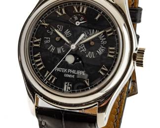 Lot 1 | Patek Philippe Platinum Annual Calendar Gentleman's Wristwatch, Ca. 2007, 'Ref: 5056P-001'
