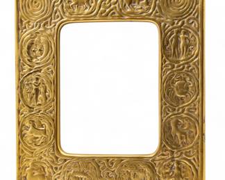 Lot 97 | Tiffany Studios (American) 'Zodiac' Bronze Dore Photo Frame H 8.3" W 7.1"